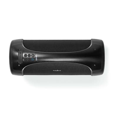 Nedis Bluetooth® Party Boombox | 6 timer | 2.0 | 50 W | Media avspilling: AUX / USB | IPX5 | Linkable | Bære håndtak | Party lys | Sort