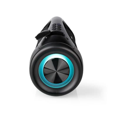 Nedis Bluetooth® Party Boombox | 6 timer | 2.0 | 50 W | Media avspilling: AUX / USB | IPX5 | Linkable | Bære håndtak | Party lys | Sort