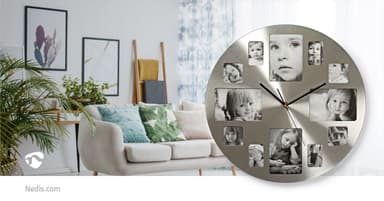 Nedis Veggur | Diameter: 400 mm | Metall | Sølv