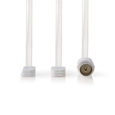 Nedis Coax Cable | IEC (Coax) Han | Open | Nikkel belagt | 50 Ohm | Unshielded | 1.90 m | Flatt | PVC | Hvit | Boks