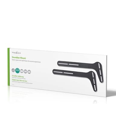 Nedis Soundbar Mount | Kompatibel med: Universell | Festet til TV-en | 15 kg | Fort | Stål | Sort