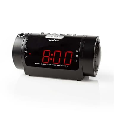 Nedis Digital Alarm Clock Radio | LED Vise | Tidsframskriving | AM / FM | slumrefunksjon | Sleep timer | Antall alarmer: 2 | Sort