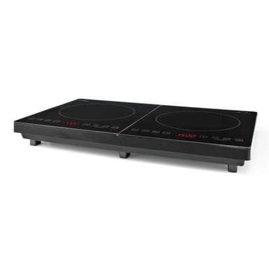Nedis Induksjonsovn | Kokesoner: 2 | 3500 W | Overopphetings vern | Sort | Timer | Turbo-aksjon | Barnesikkring
