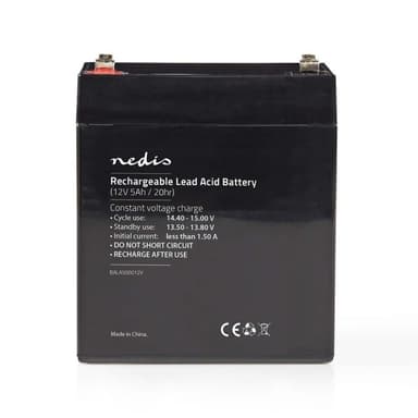 Nedis Oppladbart blybatteri | Lead-Acid | Oppladningsbar | 12 V | 5000 mAh
