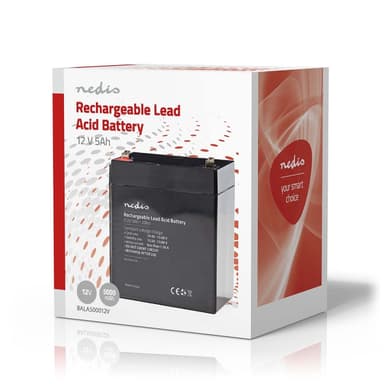 Nedis Oppladbart blybatteri | Lead-Acid | Oppladningsbar | 12 V | 5000 mAh
