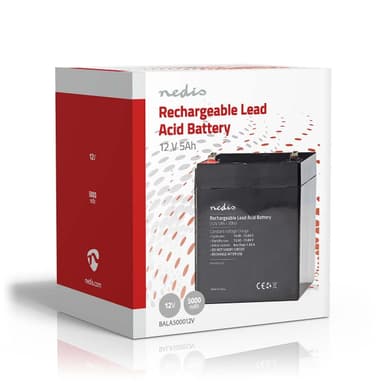Nedis Oppladbart blybatteri | Lead-Acid | Oppladningsbar | 12 V | 5000 mAh