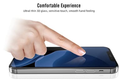 3-pakning Mr Yes Fulldekkende skjermbeskytter i herdet glass for iPhone 12 Pro Max