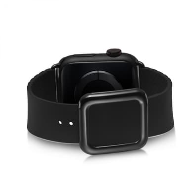 Klokkearmbånd i silikon til Apple Watch 42/44/45mm, Svart