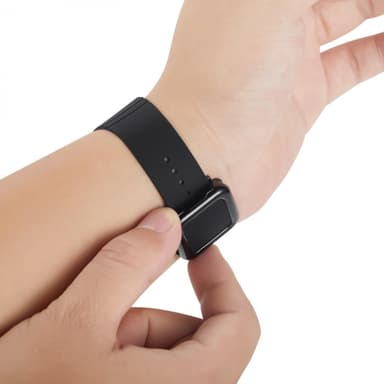 Klokkearmbånd i silikon til Apple Watch 42/44/45mm, Svart