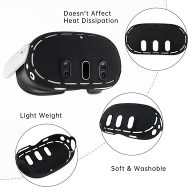 For Meta Quest 3 VR Beskyttelsesdeksel Silikon Anti-Støvdråpebeskyttelse