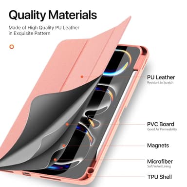 DUX DUCIS Domo iPad Pro 11 (2024) Deksel Trefoldelig - Rosa