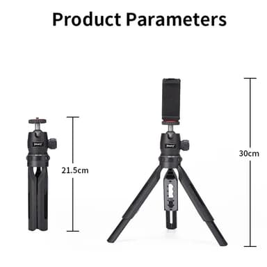 JMARY MT-30 Selfie Stick 5-seksjoners justerbart stativ for kamera/telefon/projektor
