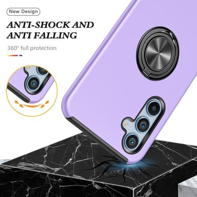 Samsung Galaxy A35 Hybrid Deksel Med Fingerring - Lilla