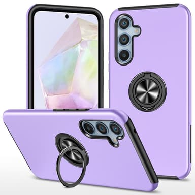 Samsung Galaxy A35 Hybrid Deksel Med Fingerring - Lilla