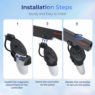 DEVASO til Meta Quest 3 VR spillpistolskytespillgrep