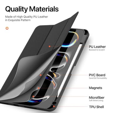 DUX DUCIS Domo iPad Pro 11 (2024) Deksel Trefoldelig - Svart