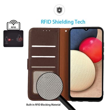 KHAZNEH Lommebok-deksel til Xiaomi Redmi 14C - Brun/Blå