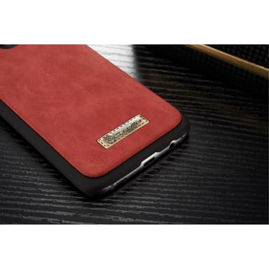 CASEME Samsung Galaxy S7 Edge Retro lær lommebok-deksel Rød