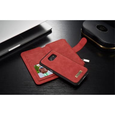 CASEME Samsung Galaxy S7 Edge Retro lær lommebok-deksel Rød