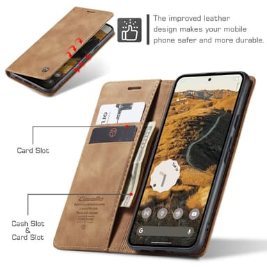 CASEME Til Google Pixel 9 Pro XL Veske Stativ Telefonveske