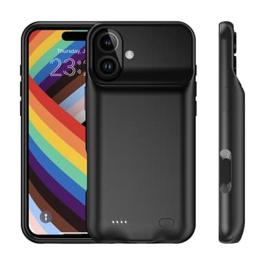 For iPhone 16 Plus 7000mAh oppladbart batterideksel Ladetui Powerbank