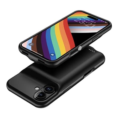 For iPhone 16 Plus 7000mAh oppladbart batterideksel Ladetui Powerbank