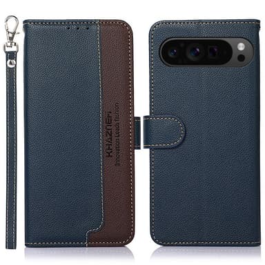 KHAZNEH Til Google Pixel 9 Pro XL Lommebok-deksel Litchi Texture Telefonveske