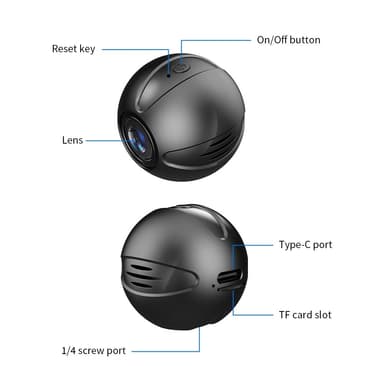 X3 30W Mini DV trådløs infrarød nattsynssikkerhet innendørs HD WiFi-kamera