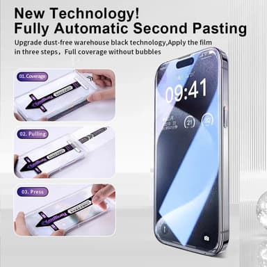 For iPhone 16 Anti-Spy Privacy Skjermbeskytter i Herdet Glass