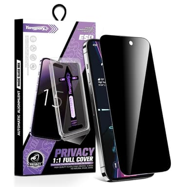 For iPhone 16 Anti-Spy Privacy Skjermbeskytter i Herdet Glass