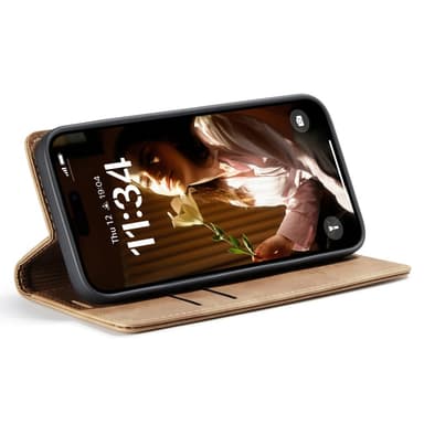 CASEME Lommebok-deksel iPhone 16 - Brun