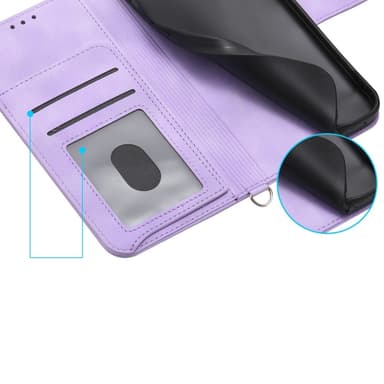 Til Samsung Galaxy A16 5G/A16 4G Deksel med Blomstermønster Lommebok-deksel - Lilla