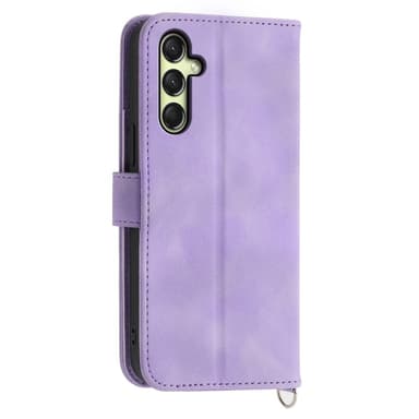 Til Samsung Galaxy A16 5G/A16 4G Deksel med Blomstermønster Lommebok-deksel - Lilla