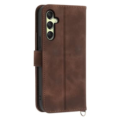 Til Samsung Galaxy A16 5G/A16 4G Deksel med Blomstermønster Lommebok-deksel - Brun