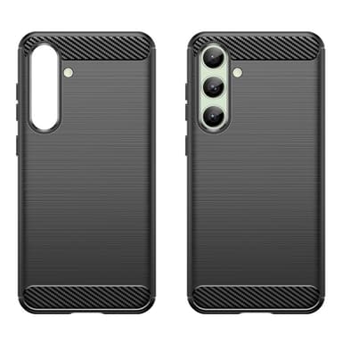 Samsung Galaxy S24 FE Karbonfiber Teksturdeksel - Svart