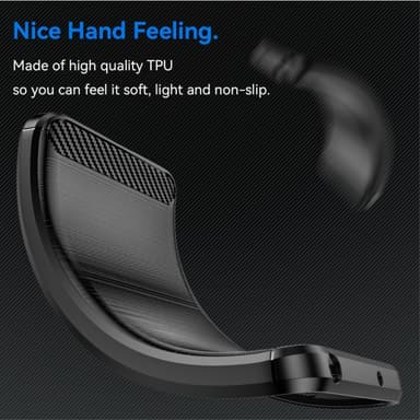 Samsung Galaxy S24 FE Karbonfiber Teksturdeksel - Svart