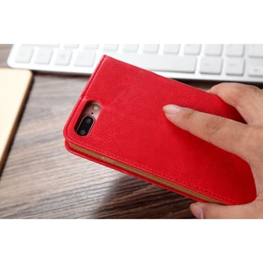 CMAI2 Litchi Lommebok-deksel til iPhone 7 Plus - Rød