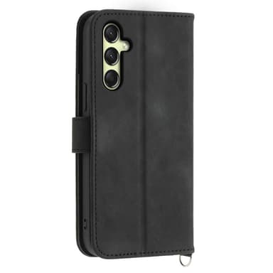 Til Samsung Galaxy A16 5G/A16 4G Deksel med Blomstermønster Lommebok-deksel - Svart