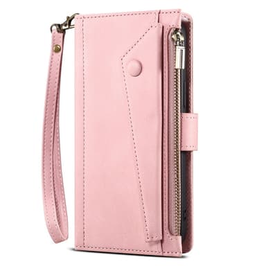 ESEBLE Star Series Til Samsung Galaxy S24 FE Deksel med Glidelåslomme - Rose Gull