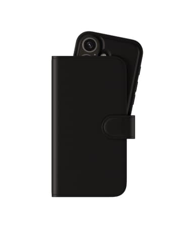 Holdit Case Cover Lommebok-deksel Magnet Plus Svart til iPhone 16 Plus