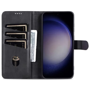 AZNS Til Samsung Galaxy S24 FE Deksel Telefon Lommebok - Svart