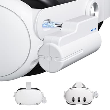 For Meta Quest 3 Quest 2 5000mAh 18W rask batteri-powerbank med LED-indikator