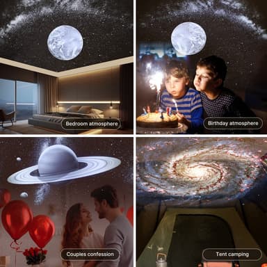 Multifunksjonell Galaxy Star-projektor Hvit støy Bluetooth-høyttaler