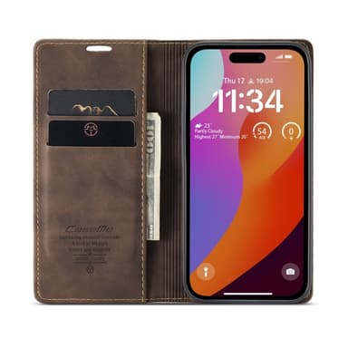 CASEME Lommebok-deksel iPhone 16 Pro Max - Kaffe