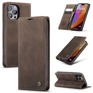 CASEME Lommebok-deksel iPhone 16 Pro Max - Kaffe
