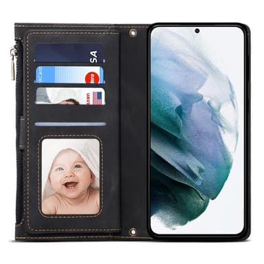 ESEBLE Star Series Til Samsung Galaxy S24 FE Deksel med Glidelåslomme - Svart