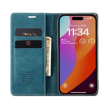 CASEME Lommebok-deksel iPhone 16 Pro Max - Blå