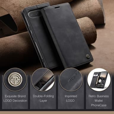 CASEME Til Google Pixel 9 Pro/Pixel 9 Veske Stativ Telefonveske