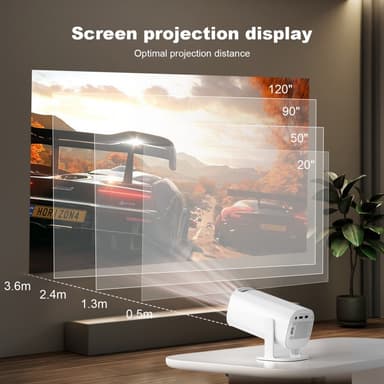 4K-projektor Dual WiFi Bluetooth HD Video LED-projektor for hjemmekino