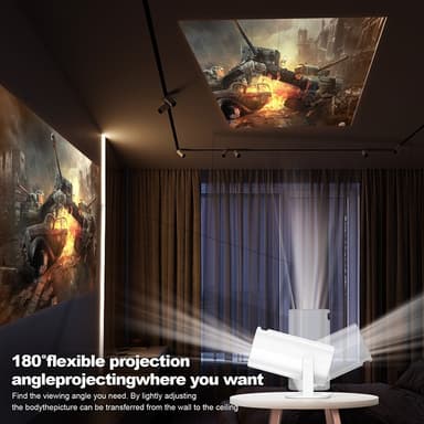 4K-projektor Dual WiFi Bluetooth HD Video LED-projektor for hjemmekino